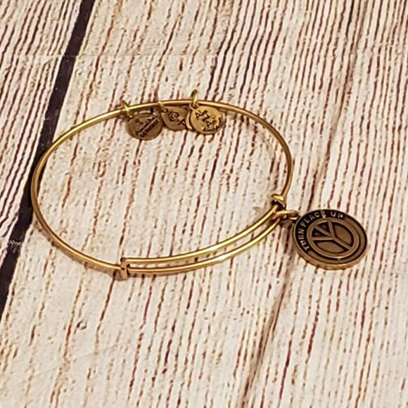 3 for $25 Alex and Ani Turn Peace Up Adjustable Bangle - Picture 1 of 6